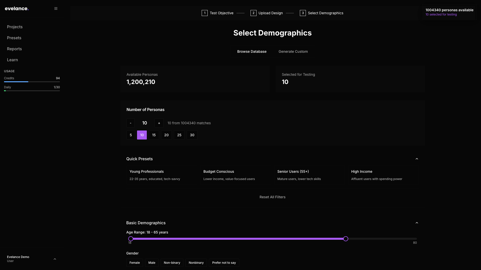 demograhics-database-quick-presets-basics