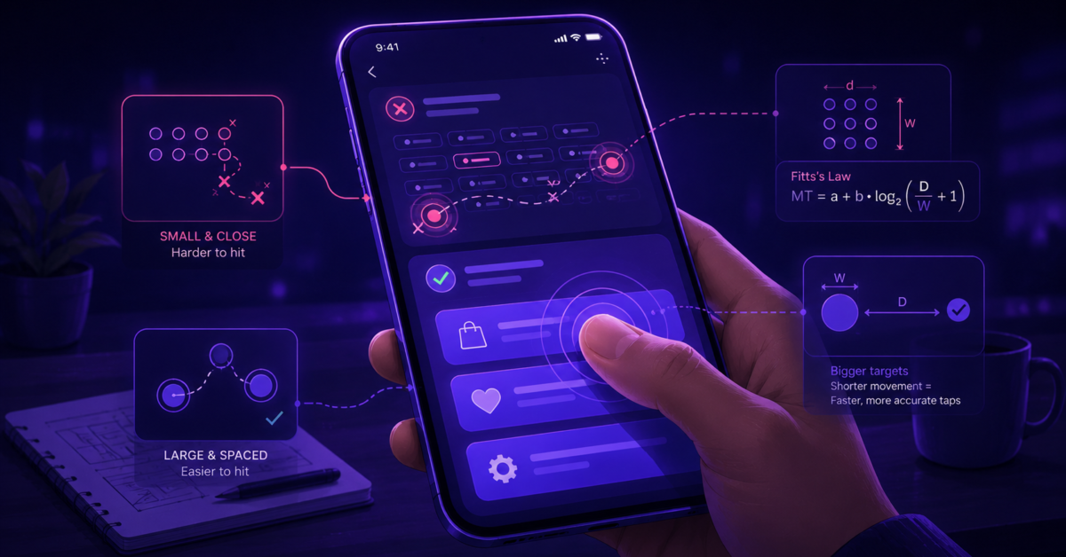 Fitts’s Law and Touch Target Sizing That Holds Up on Mobile